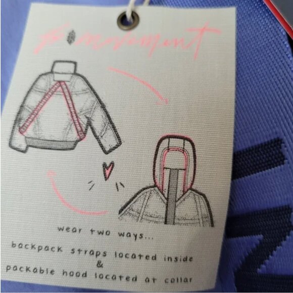 Free People Shirr Enough Backpack Puffer Jacket size S - Picture 9 of 10